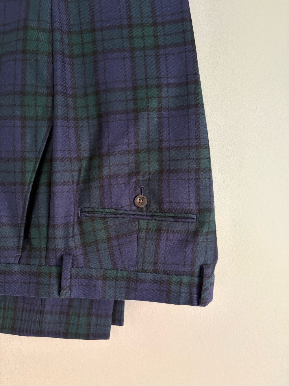 J. Crew Bowery Black Watch Tartan  Trousers